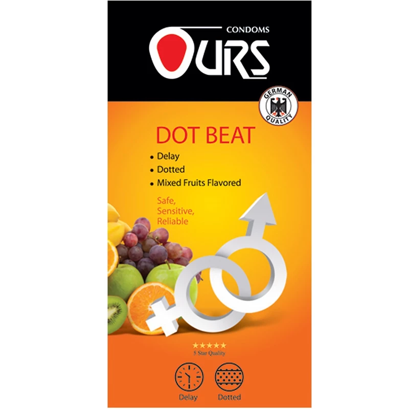 کاندوم اورز کاندوم اورز مدل Dot Beat بسته 12 عددی
