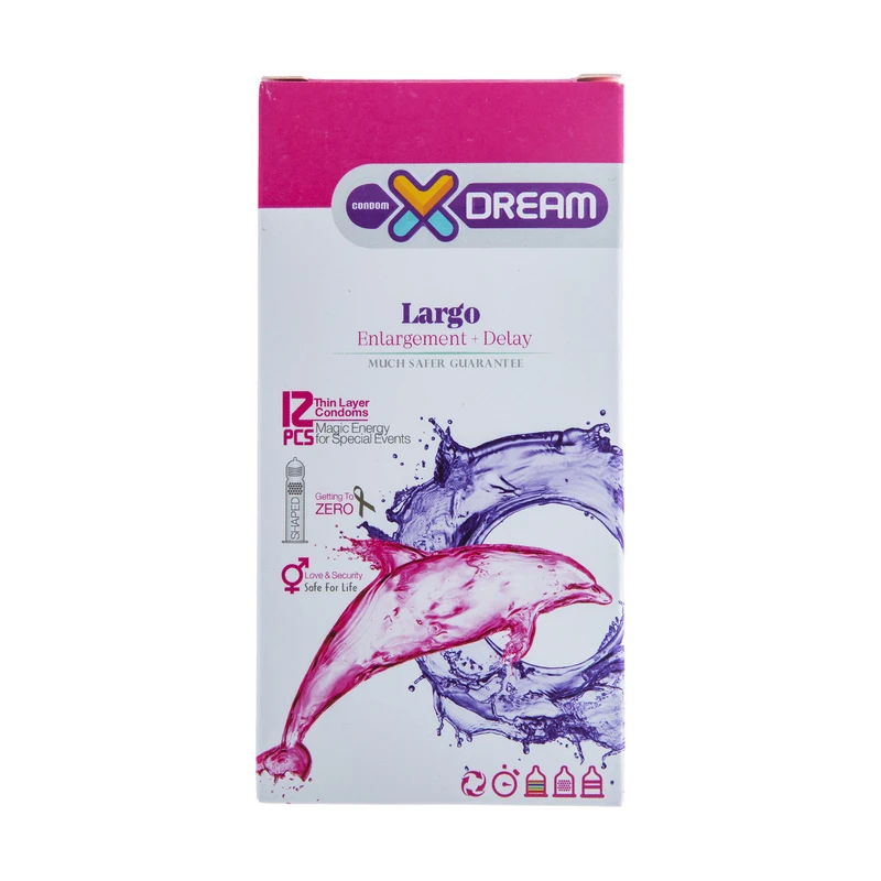 کاندوم ایکس دریم کاندوم ایکس دریم مدل لارگو بسته 12 عددی