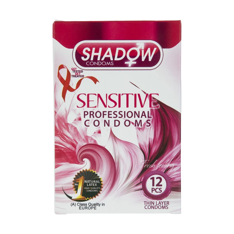 کاندوم شادو کاندوم شادو مدل Sensitive بسته 12 عددی