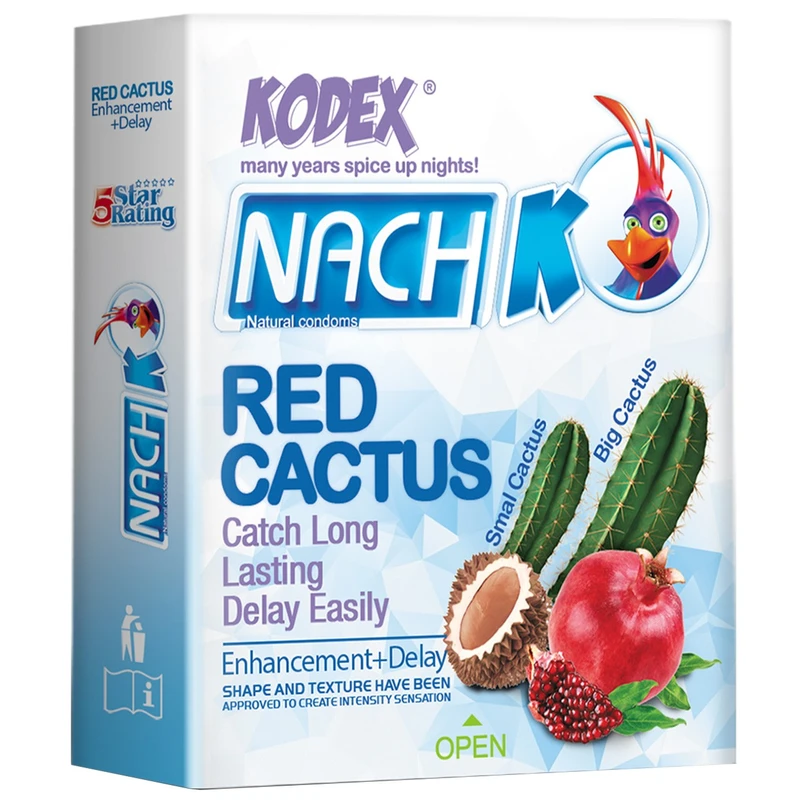 کاندوم ناچ کدکس کاندوم کدکس مدل Red Cactus بسته 3 عددی