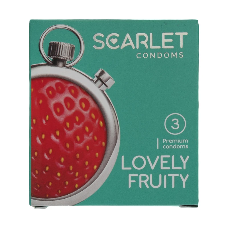 کاندوم اسکارلت کاندوم اسکارلت مدل LOVELY FRUITY بسته 3 عددی
