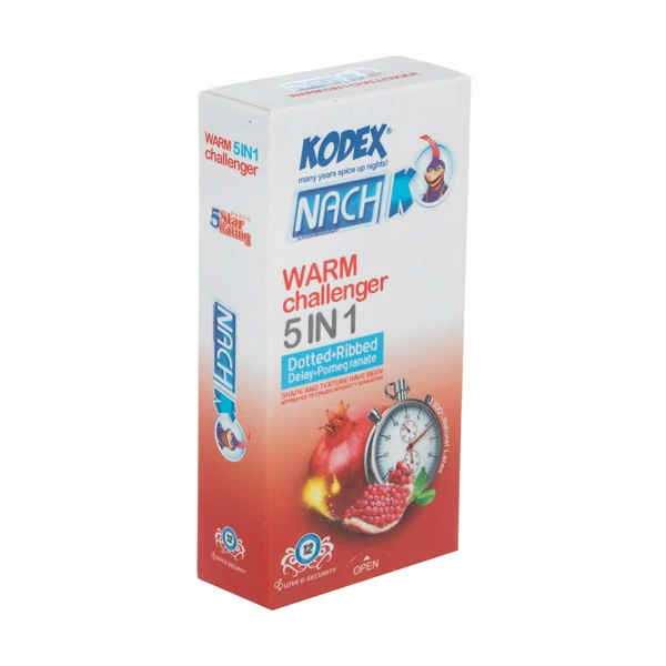 کاندوم ناچ کدکس کاندوم ناچ کدکس مدل Warm challenger بسته 12 عددی