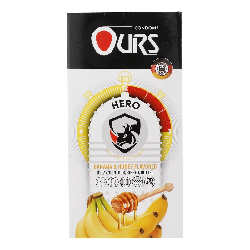 کاندوم اورز کاندوم اورز مدل Hero بسته 12 عددی