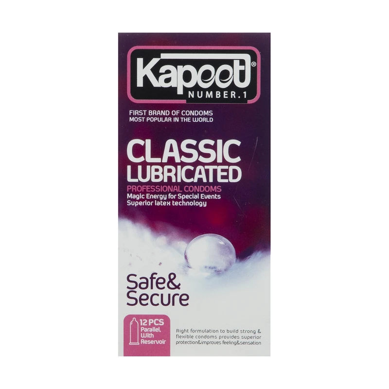 کاندوم کاپوت کاندوم کاپوت مدل Classic Lubricated بسته 12 عددی