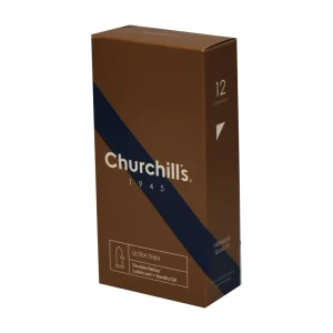 کاندوم چرچیلز مدل Ulitra Thin Double delay بسته 12 عددی